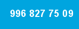 996 827 75 09 996 827 75 09